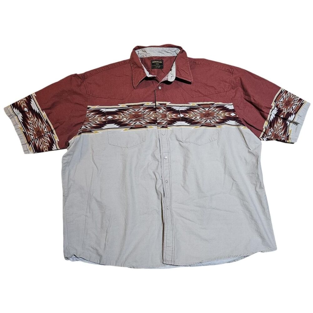 vintage western boho rustler by wrangler earth tones button up